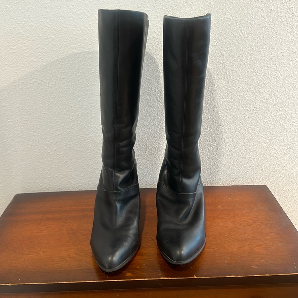 Fitzwell Foray Tall black leather upper women’s boots.  Size 11M